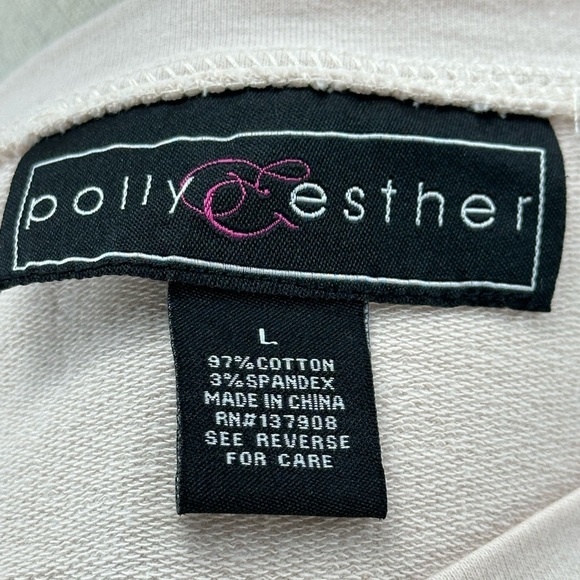 Polly & Esther Long Sleeve Ruffle Shoulder Every Week Is Fashion Week Sweatshirt - Picture 6 of 9